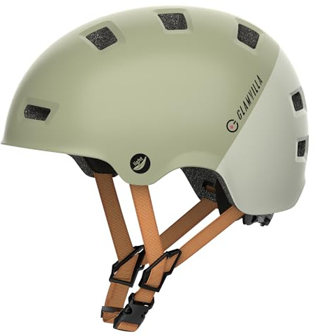GLAMVILLA Skaterhelm Fahrradhelm Ultraleicht Stadthelm für Kinder/Damen/Herren,Verstellbar Unisex Schutzhelm für Skateboard E-Scooter Roller BMX,Gewicht nur 260g/270/280g Macaron-Farbabstimmung