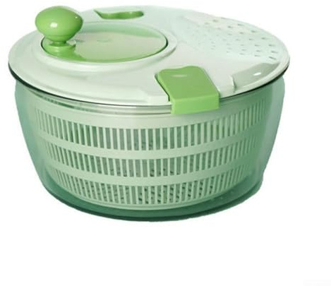 Centrifuga per insalata che funge anche da colino per una semplice preparazione e pulizia degli alimenti