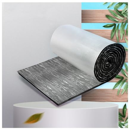 Mousse Acoustique Auto-adhésive Haute densité à cellules fermées, Isolation phonique, Isolation réfléchissante, Traitement Acoustique Ignifuge et résistant à l'eau (15 mm d'épaisseur, 10 m²)