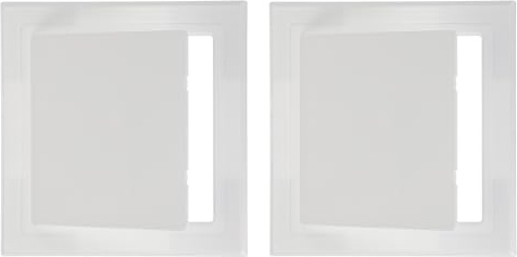 PATIKIL 150x150mm Self-Adhesive Access Panel, 2Pcs ABS Plastic Panels for Inspection Hatch Access Door for Drywall Plumbing Pipes Fuse Box Cover Cabinet Conceals Wires, White