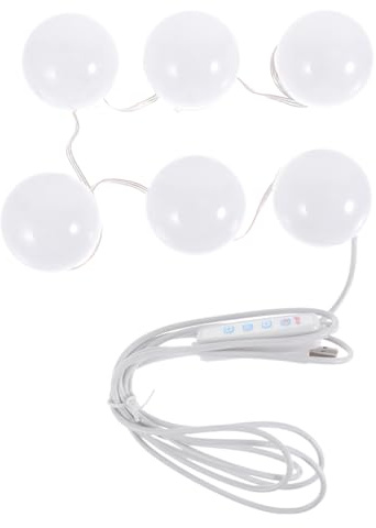 Operitacx Led Spiegelleuchte 6 Glühbirnen Mit Usb-Kabel Einstellbare Schminkspiegel Lampe Für Badezimmer Ankleidezimmer Und Salon Zur Beleuchtung Von Spiegeln