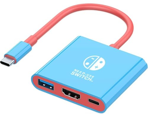 Switch 2 Dock Compatibile con Nintendo Switch 2, Docking Station TV portatile con porta USB 4K HDMI Tipo C Switch 2 Adattatore dock da viaggio Adattatore Dock Station TV per Switch 2/Switch/OLED