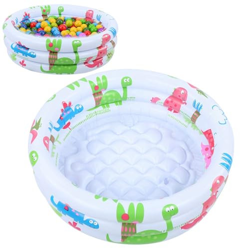 Piscine bébé Gonflable, Enfant Circulaire Enfants Portable Enfants gonflables Petite Pompe Dessin animé Dinosaure Piscine pour intérieur extérieur