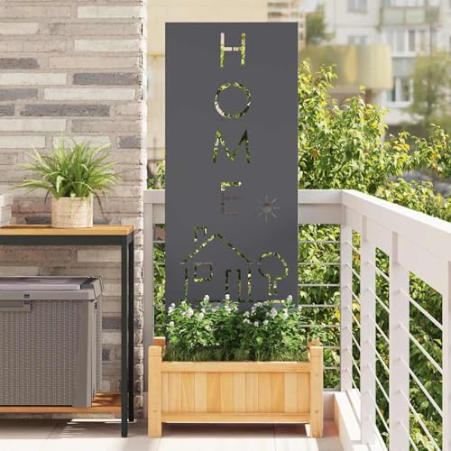 Gecheer Garten dekoratives Panel Anthrazit 50 x 140 cm, Sichtschutz Metall Sichtschutzelemente für Grundstücksgrenze Hof Vorgarten876338