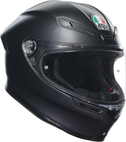 AGV K6 S Integralhelm - ECE 22.06 Motorradhelm für Brillenträger, Carbon Aramid Schale, Pinlock Max Vision Visier, Sport Touring