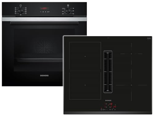 Siemens PQ312IV0SZ Set Pyrolyse Backofen Edelstahl HB273ABS3 + Induktionskochfeldabzug ED651BS16E