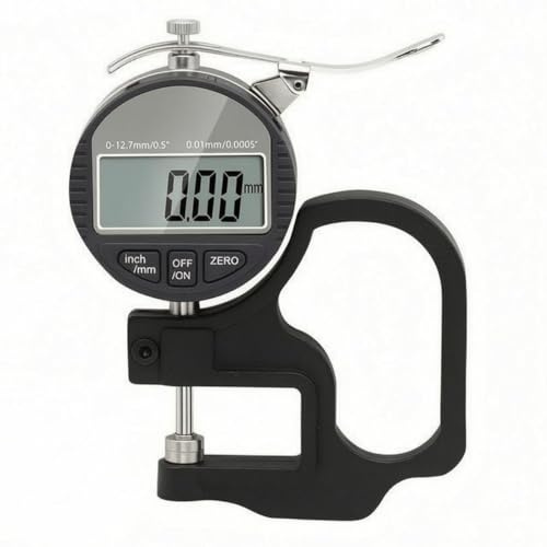 FytStycale Spessimetro Digitale Lettura 0,01 Mm Spessimetro Elettronico Pulsanti Zero Misuratore Spessore