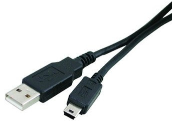 Aptii USB 2 Cable A to Mini B 5 pin MP3 Camera PSP Lead 1.8 m