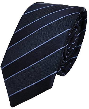 TigerTie schmale Designer Krawatte in gestreift gemustert - Binderbreite 6 cm