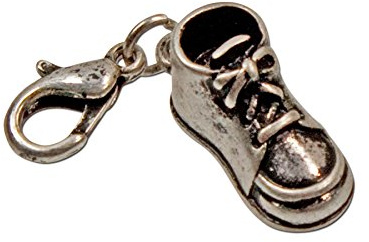 Alpenflüstern Trachten-Anhänger Trachtenschuh für Charivari oder Trachtenkette (antik-silber-farben) AAH082