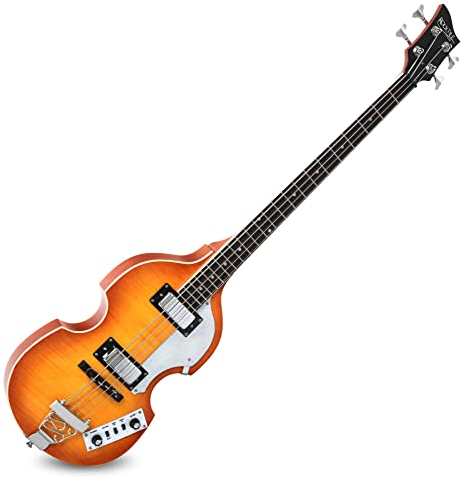 Rocktile VB-1 “Sir Paul” Vintage Beatbass - Violinbass - Bassgitarre - Hollowbody - 2 Humbucker - Sunburst