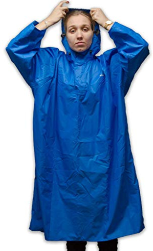 LOWLAND OUTDOOR Regnponcho – vattentät (7 000 mm vattenpelare) blå Large
