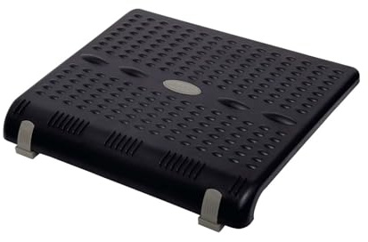 MAUL Fußstütze Büro MAULstandard schwarz verstellbar rutschfest ergonomisch | große Stellfläche 35 x 45 cm, 2-stufig anpassbar, Noppenfläche für sicheren Stand, seitliche Freiheit ohne Bügel