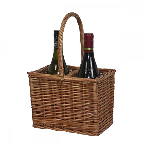 Red Hamper Double Steamed 2 Bottle Drinks Basket
