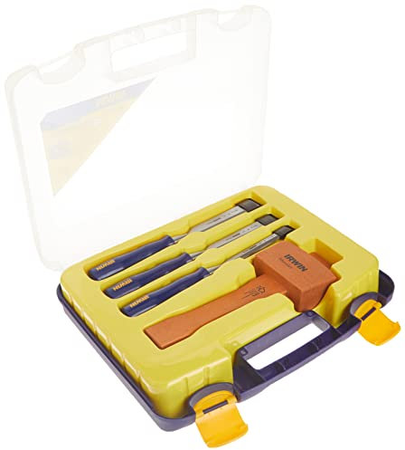 IRWIN Chisel Set for Woodworking with Mallet, 4-Piece (1788114)
