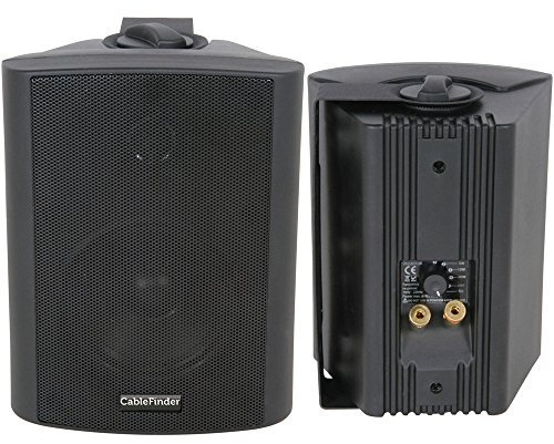 QUALITY 3 60W Black Background HiFi Speaker *100V & 8ohm* Wall Mount Bookshelf - Loops