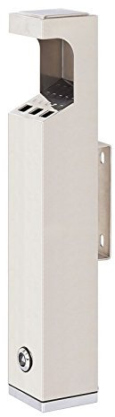 Hygiene-shop Top-Select Viereckiger Wand-Aschenbecher aus Edelstahl