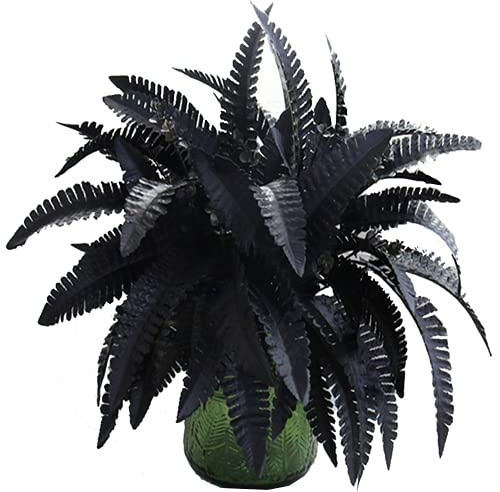 4 Stück künstliche schwarze persische Farnblatt-Pflanze, gefälschte und realistische Kunststoff-Hochzeits-Shop-Hintergrunddekoration, Innendekoration (34,8 cm)