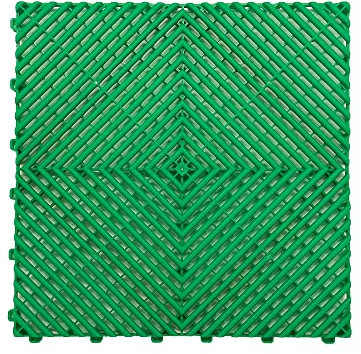 Nicoman Baldosa de piso de camping para saunas de garaje, resistente y verde (15 azulejos)