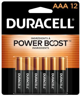 Duracell - CopperTop AAA Alkaline Batteries - Long Lasting, All-Purpose Triple A Battery for Household and Business - 12 Count