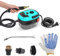 Irishom Nettoyeur vapeur portatif, haute pression 3 bar, 2500 W, réservoir d'eau 1000 ml, 1000 °C, 6 vitesses réglables, avec 3 types de têtes de brosse, ustensiles de cuisine, carrelage (bleu)