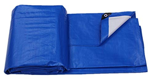 OKUOKA Wasserdichtes Regendichtes Tuch Outdoor Camping Plane Sonnenschutz Baldachin Tuch Auto LKW Pavillon Dach Patio Shade (Color : Blue, Size : 5x6m)