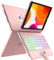 Custodia con tastiera per per iPad 9a gen 10.2'' 2021,360° Flip cover rigida sottile e rigida,tastiera Bluetooth wireless con 7 retroilluminazione Auto Sleep/Wake per iPad 9/8/7a gen（Italiano ）