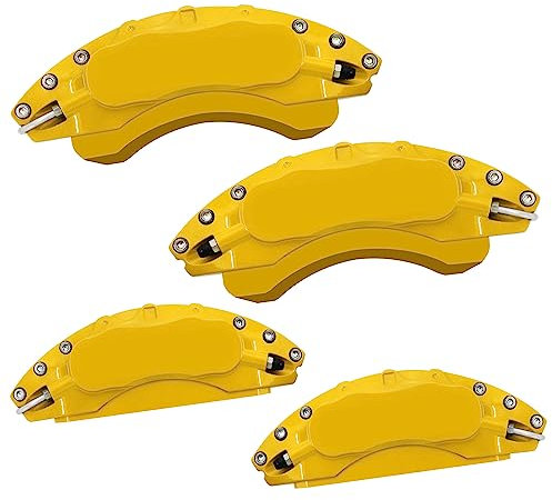 AOOA Aluminum Yellow Brake Caliper Covers with White Character fits Kia EV6 GT-line/Light/Wind/Hyundai Ioniq 5/Ioniq 6 2022-2025(Set of 4)