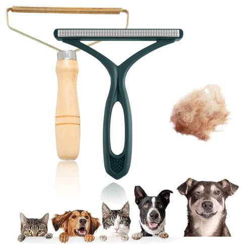 XOUDKE 2 Pack Haarentferner Für Tierhaare, Tierhaarentferner Für Hunde Katzen, Fusselroller Für Katzenhaare Hundehaare auf Kleidungsstücken,Bett und Teppich, Wiederverwendbarer Fusselrolle Tierhaare