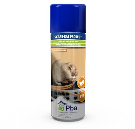 Spray ahuyentador Repelente de Ratas y Ratones para Coche Anti mordeduras de roedores para la protección de Cables eléctricos Cuadro eléctricos automoviles aislantes Aerosol 1X500ml Scare Rat