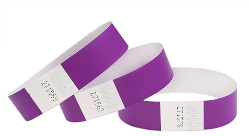 CINTAPUNTO Einlassbändchen Papier Purple, Eintrittsbänder 100 Stück | Einlassbänder - Festival Armbänder - Party Bändchen Einlass Eintritt - eintrittsbändchen - Bänder Club - Wristband