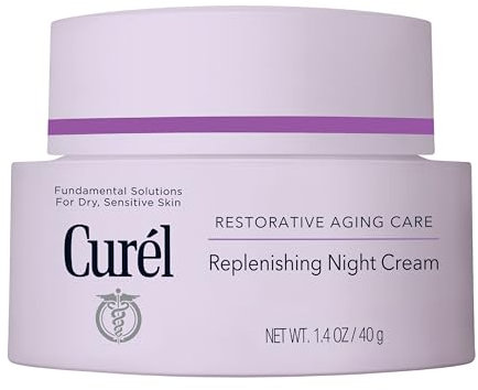 Curél Restorative Aging Care Replenishing Night Cream for Dry, Sensitive Skin, 40ml
