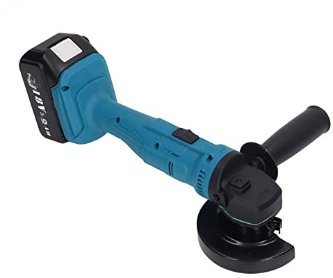 Amoladora Angular Inalámbrica con Batería de Litio de 18V, Amoladora de Metal, Máquina Pulidora de Corte Eléctrico, Azul