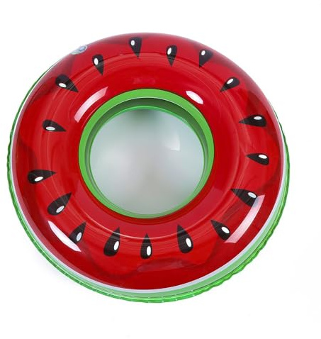 Aufblasbare Schwimmringe Schwimmring Erwachsene Schwimmreifen mit Sommerfruchtmalerei Obst Schwimmring PVC Lampe Pool Kleinkind Strand Sommer Wasser Schwimm Pool Ring (rot)