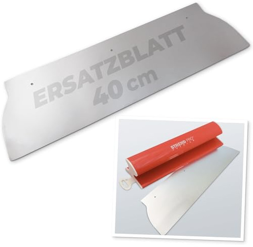 STREND PRO Lama di Ricambio 40 cm - Spessore 0,5 mm - Acciaio Inox - per Spatola per Stucco STREND PRO 40 cm