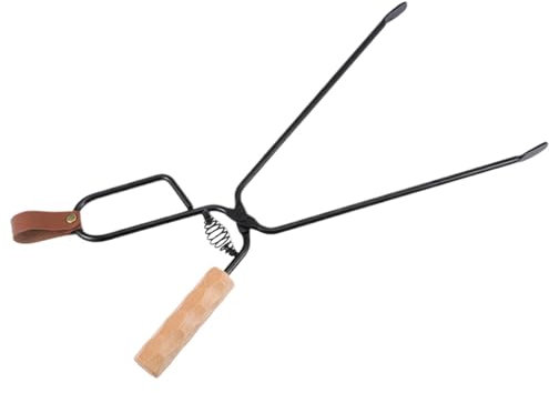 Kixolazr Pinces à bois de chauffage robustes, pinces à cheminée,Pinces à grappin de 18 pouces | Pince à bûches pour foyer extérieur, foyers intérieurs, feux de camp, feux de
