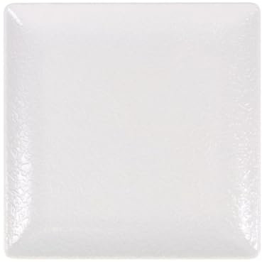 Service Assiettes DENA carrées de 24 Pièces plates en Porcelaine blanche, plat de service pour entrées desserts et salades - Longueur 18 x largeur 18 x Hauteur 2 cm