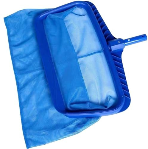 Rtxbvg Red de Espumadera Profesional para Piscinas, Rastrillo de Hojas de Piscina Resistente con Fina Ultra Profunda