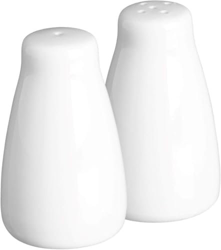 ASA® Price & Kensington Simplicity Salt and Pepper Pots - Set of 2 - Modern White Salt & Pepper Shakers