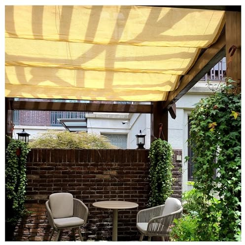 Ombrellone a forma di U,vele ombreggianti for esterni,vela ombreggiante retrattile con corda antiscivolo, telo parasole con tetto avvolgibile,veranda, giardino (beige)(W2.4*L4m/W7.87*L13.12ft)