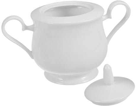 POPETPOP Bote De Azúcar De Cerámica Elegante Tapa Aislante Para Almacenamiento De Azúcar y Dulces Cocina Barra De Café y Oficina