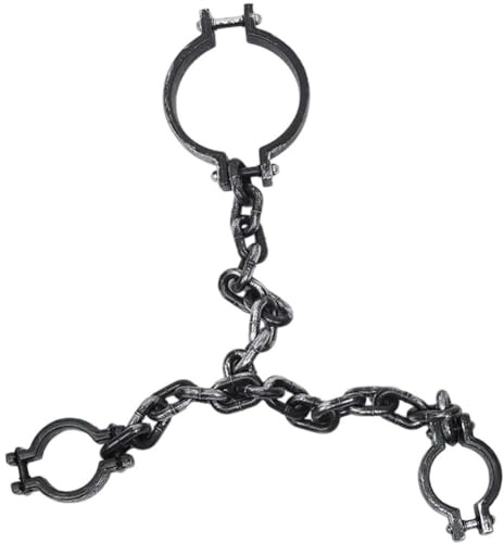 Uzztfa Halloween-Ketten-Requisiten, Gefängnis, Menschlicher Oberkörper, Fesseln, Handschellen Für Halloween-kostümparty, Spuktrick-Requisiten, Zubehör