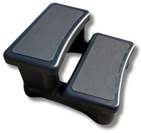 Seatherny 2-Step Hot Tub Steps – Non-Slip Spa Stairs for Inflatable Hot Tubs, Portable Spas, Swim Spas & Above-Ground Pools | Weather-Resistant & Easy Assembly