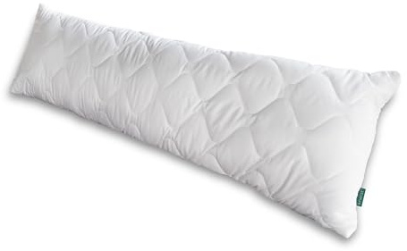 KNERST Seitenschläferkissen 40x145 cm - extra langes Kopfkissen für Seitenschläfer - Body Pillow - ideal auch als Schwangerschaftskissen - langes Kissen Öko-Tex Zertifiziert & Made in EU