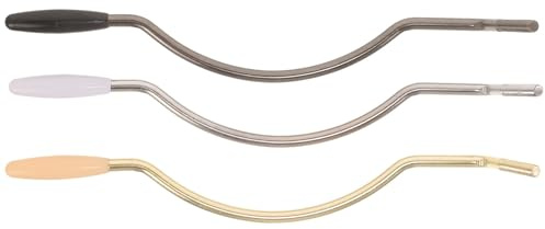 Luxshiny 3piezas Barra para Guitarra Eléctrica Sistema de Trémolo Brazo de Modulación con Curva para Sistemas Floyd y Similares Negro Dorado y Plata