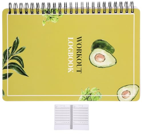 HEMOTON Carnet de Notes Spirale A5 Jaune en Papier pour Planification Fitness et Suivi des Progrès, pour Gym et Gestion Santé au Quotidien