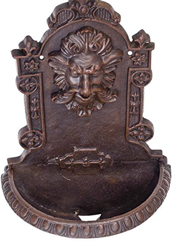 aubaho Pflanzschale Waschbecken Wandbrunnen Fabelwesen Eisen antik Stil Brunnen Faun