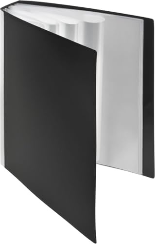 Foldersys Sichtbuch A4 100 hüllen Rückentasche PP neutral schwarz