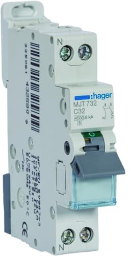 disjoncteur hager - 1 phase + neutre - 32a - 4.5ka - courbe c - vis / vis