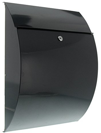 Burg Wächter Briefkasten mit Öffnungsstopp, A4 Einwurf-Format, EU Norm EN 13724, Verzinkter Stahl, Riviera 835 ANT, Anthrazit, 38690, (B x H x T) 335 x 460 x 130 mm